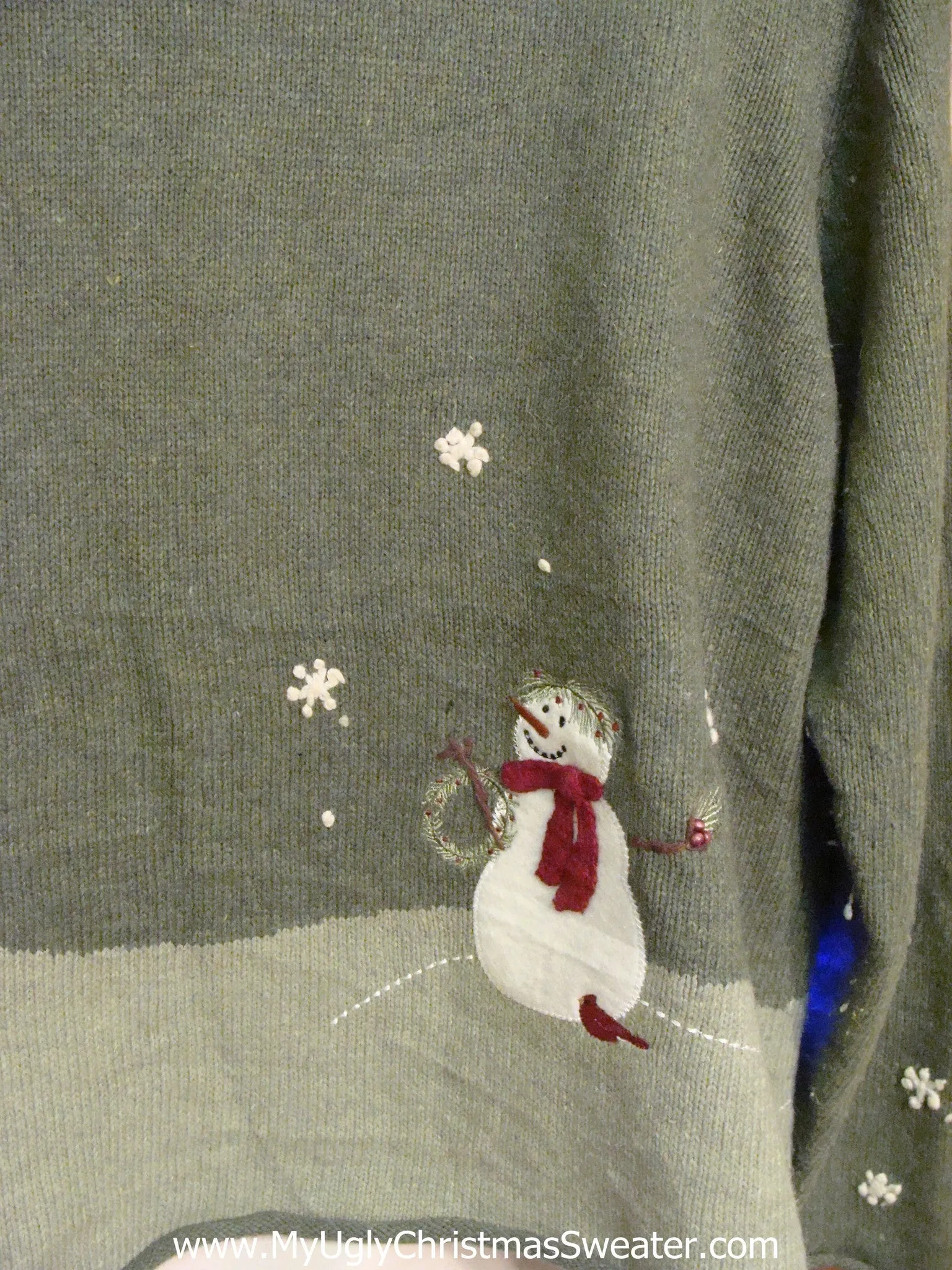 Snowman Trio Winter Wonderland Light Up Ugly Xmas Sweater