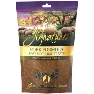 Zignature Pork Formula Soft & Chewy Dog Treats 4 oz (OLD)